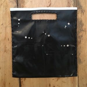 Mod Black and White Handmade Leather clutch